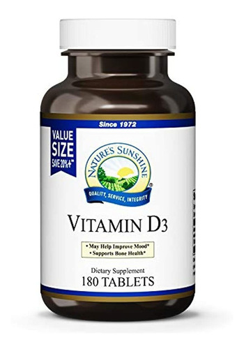 Nature's Sunshine Vitamina D3, Disponible En 2 Tamaños