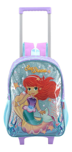 Mochila Carrito Escolar Reforzada Infantil Sirena Nena Carro