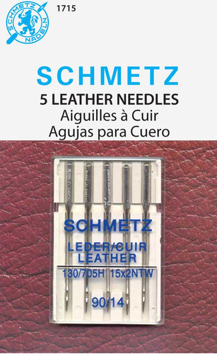 Schmetz Agujas Para Maquina De Coser De Cuero 130/705 Hll