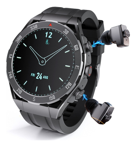 Reloj Inteligente Hombre Dos En Uno Audifonos Bluetooth 2024