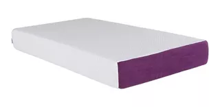 Colchón Cuna Bebé Baby Good Memory Foam 120 X 60 Color Blanco y Morado