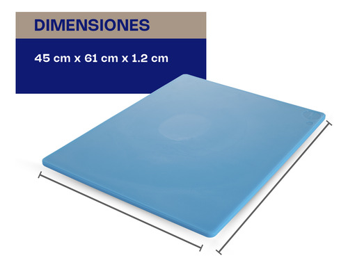 Tapaco-18 Tabla De Corte 46x61 Nsf Polipropileno Caledonia