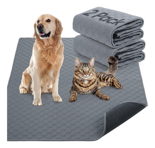 Dos Almohadillas Lavables Para Perros Absorbentes De Agua