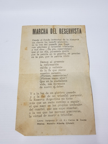 Imagen 2 de 6 de Ejército Argentino Reservista Marcha Y Fotografía Mag 56829