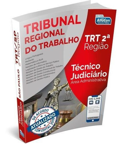 9788583393963 Técnico Judiciário - Área Administrativa Trt - 2ª Região - Trt-sp, De Equipe Alfacon. Editora Alfacon Em Português