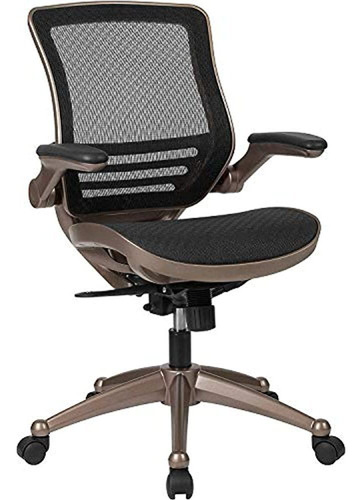 Muebles Flash Bl8801 X Gg Negro Midback Exec Silla De Gira D