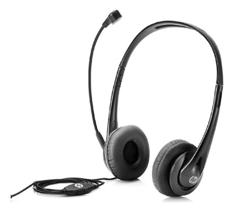 Auriculares Headset Hp T1a67aa Microfono Estereo Usb Negro 