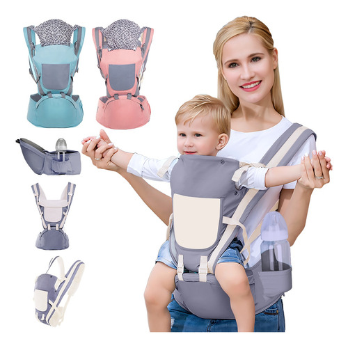 Mochila Porta Bebes Ergonómica Asiento 0-36 Meses Con Gorr