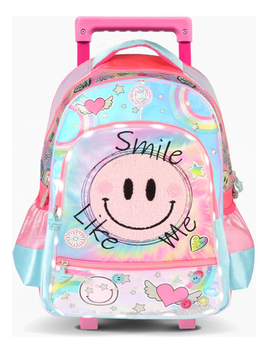 Mochila Footy Carro 18  Smile Escolar Holograma Infantil