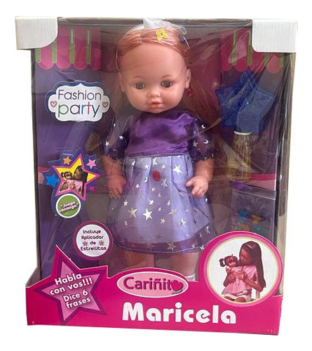 Muñeca Maricela Glitter Fashion Party 6 Frases Cod 0949