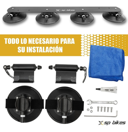 Portabicicletas Con Ventosa De Liberación Rápida Instalación