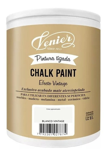 Chalk Pintura Tiza Mate 1 Lt Efecto Envejecido Venier