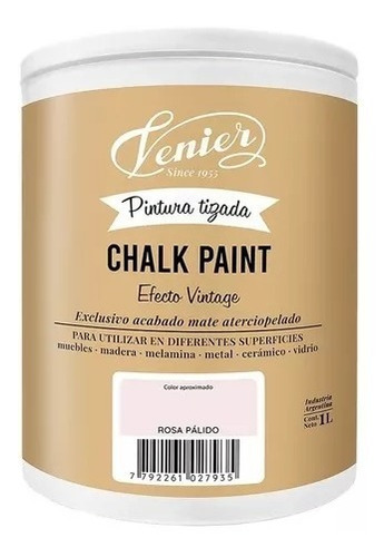 Acrilico Chalk Paint Venier Tizada X 1 Litro