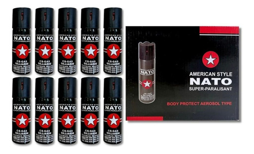 20x60ml Auto Defesa Nato Black Importado! Parc. S/ Juros!