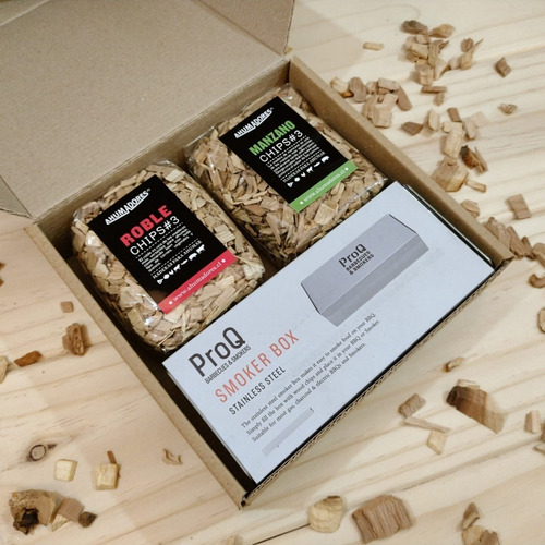 Imagen 4 de 8 de Kit Regalo Caja Ahumadora Proq + Chips De Madera