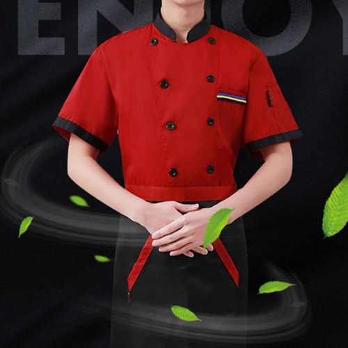 Camisa Unisex De Manga Corta Con Uniforme De Chef De Cocina