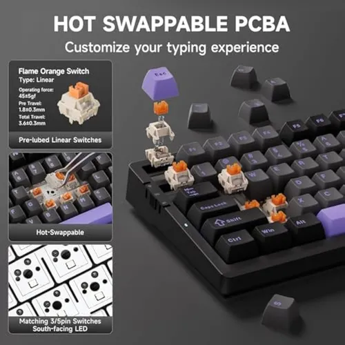 Teclado Mecánico Inalámbrico G98 Pro, Teclado Para Juegos