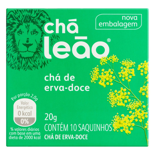 Chá Leão erva-doce em sachê 20 g 10 u