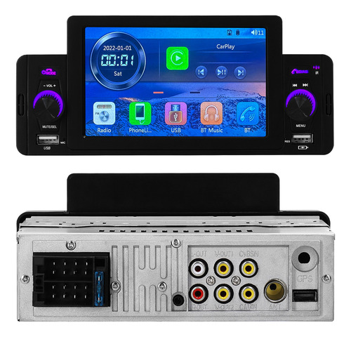 Auto Carplay Android Auto Bt Mp5 5 Usb De Un Solo Din