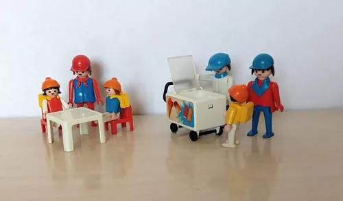 Lote Playmobil Sorveteiro Crianças Bonecos Geobra Trol