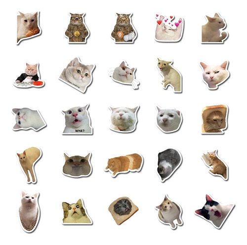 Stickers De Gatitos Calcomanías Memes De Gatos Pegatinas Pvc
