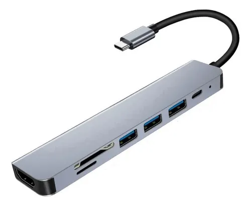 Hub 7 En 1 Usb-c 3.0 Usb-2*2 Pd Hdmi 4k Sd Micro Mac Pc