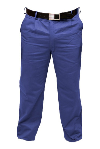 Pantalon De Trabajo Azulino Ropa Acero Gabardina Celeste T42