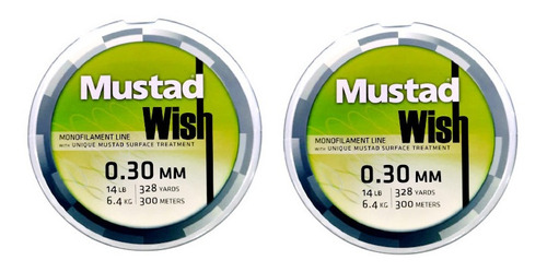 Nylon Tanza Mustad Wish 0.30 Mm X 300 Mts 6.4 Kg Bobina Humo