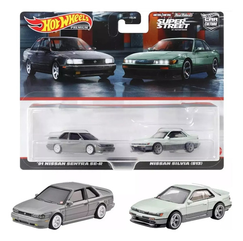 Hot Wheels 2 Pack Premium Nissan Sentra Se Y Nissan Silvia S