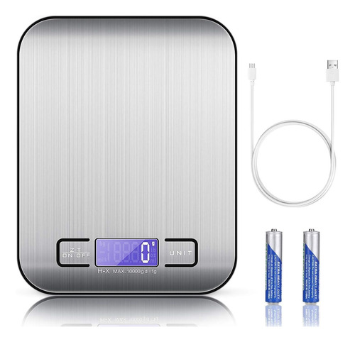 Báscula Cocina Digital Pantalla Lcd Acero De Alta Precisión