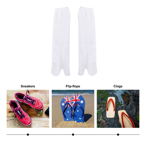 2 Pares De Cómodos Calcetines Tipo Kimono Transpirables Con