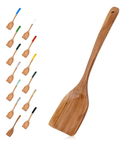 Espatula De Madera, Espatula De Madera De Teca Para Cocinar,