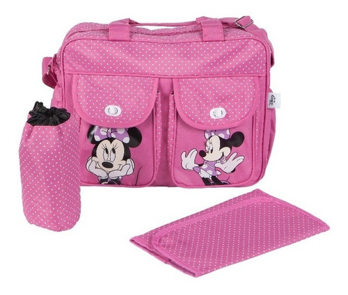 Bolso Maternal Con Cambiador De Disney Mickey Minnie Premium