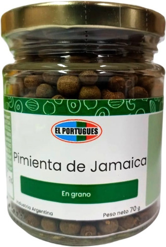 Imagen 1 de 9 de Pimienta Jamaica En Grano X70 Gr En Frasco - El Portugues -