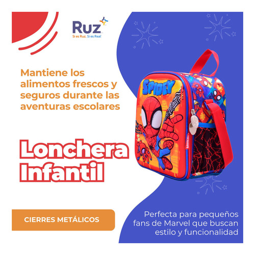 Lonchera Infantil Marvel Spidey And His Amazing Friends 4 L