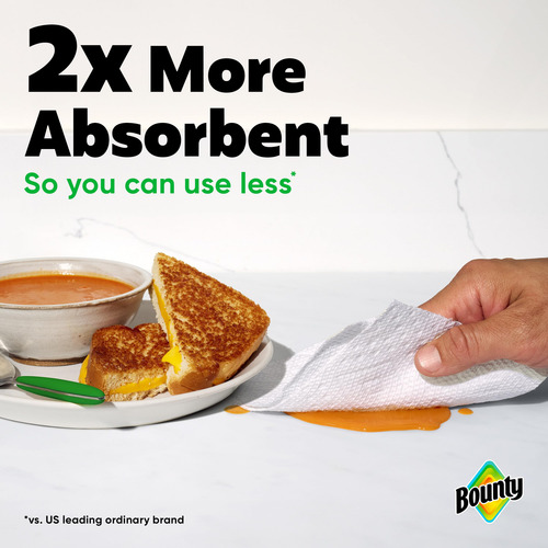 Sábana Completa Paper Towels Bounty, Color Blanco, 2 Rollos