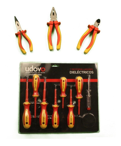 Combo Kit Herramientas Dielectricas Pinza Alicate Destornis