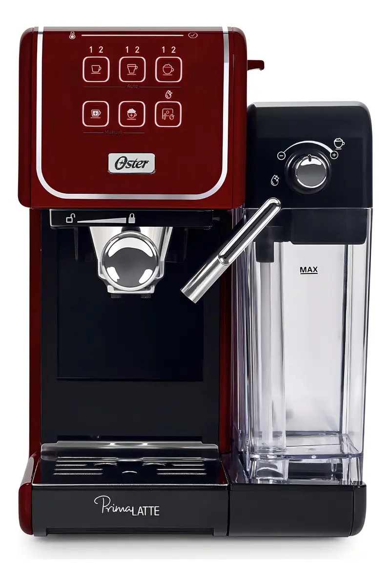 Cafeteira Espresso Primalatte Bvstem6801r Touch Red Oster