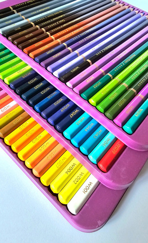 Colores X72 Lapices Premium Kalour Watercolor Lata La Plata