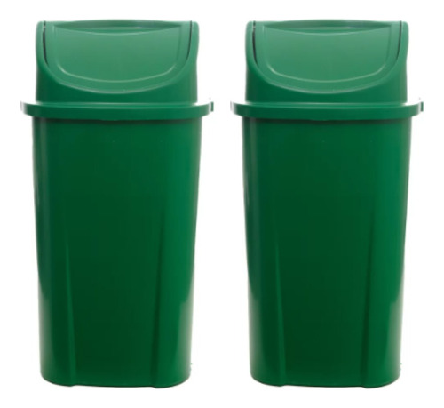 Lixeira Reciclável 50l Reciclável Basculante Verde