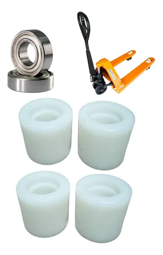 4 Rodas Nylon Carga 74x74 Carrinho Paleteira Paletrans C/rol