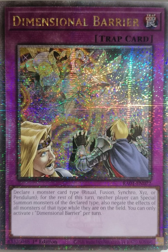 Yugioh! Dimensional Barrier Ra01-en072 Quarter Century