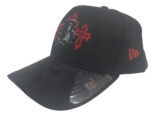 Gorra Snapback Gamuza Bordada Curva Ajustable Premium Fg Cap Boston Cruces Ajustable