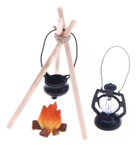 3 Kits De Campamento Para Casa De Juego De Lámparas Negras