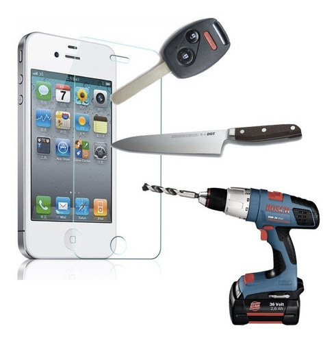 Protector Vidrio Templado iPhone 4 Y 4s Antigolpes Glass