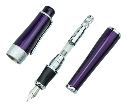 De Lujo Purpura Pluma De Caligrafia Asiatica Punta Dobl...