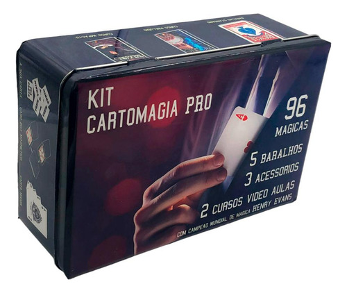 Mágica Kit Cartomagia Pro + De 96 Mágicas