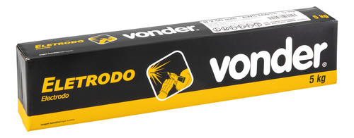 Eletrodo Revestido P/ Aço Carbono 5kg C/ 2,50mm, 6013 Vonder