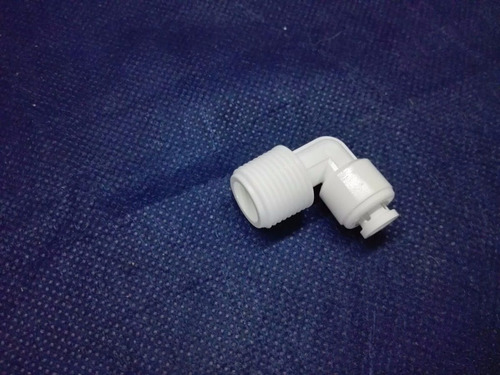 Imagen 2 de 6 de Conector Acople Rapido Codo Rosca 3/8 Tubo 1/4 Osmosis Inv