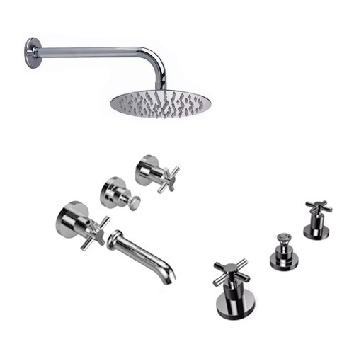 Griferia Baño Completa Hidromet Triumph Bañera Bidet        